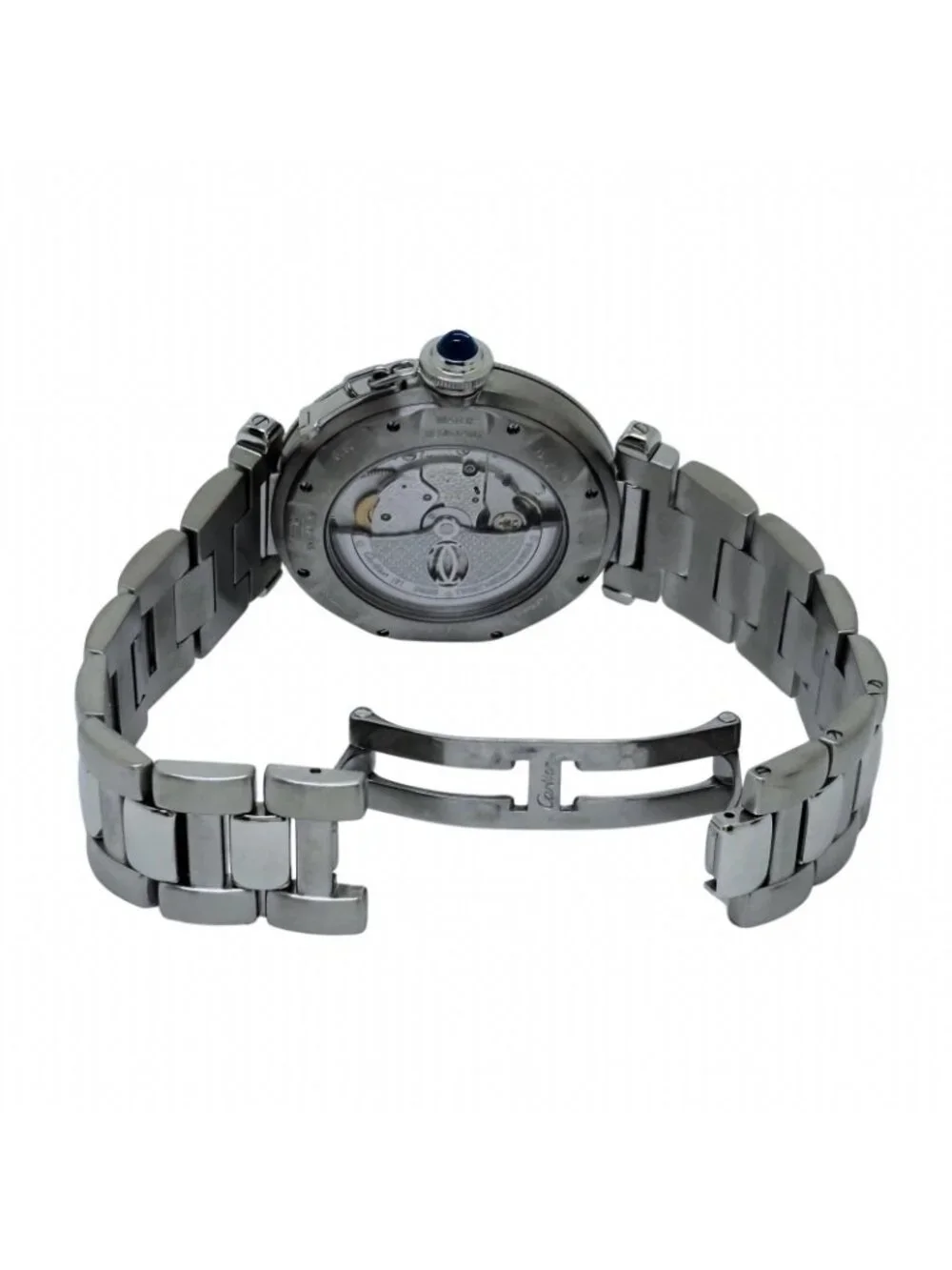 Cartier Pasha 38 Dome Grit Silver Stainless Steel Automatic